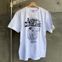 オリジナルプリントTシャツ　白×黒プリント