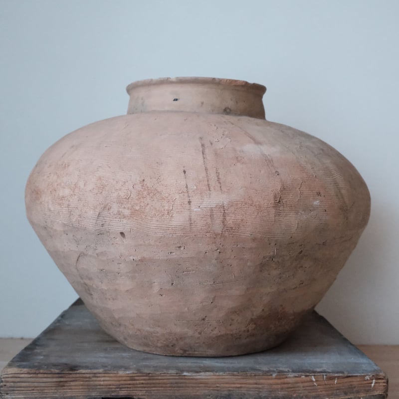 16-17世紀　【古南蛮】　水指　【呂宋壺】　伝世品　南蛮美術　茶道具　茶器 16-17世紀 【古南蛮】 水指 【呂宋壺】 伝世品 南蛮美術 茶道具