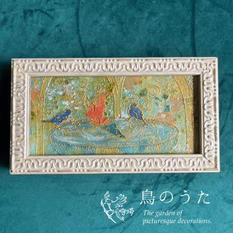 鳥のうた(原画) 17.5cm×10cm | Ekazari garden𓅫