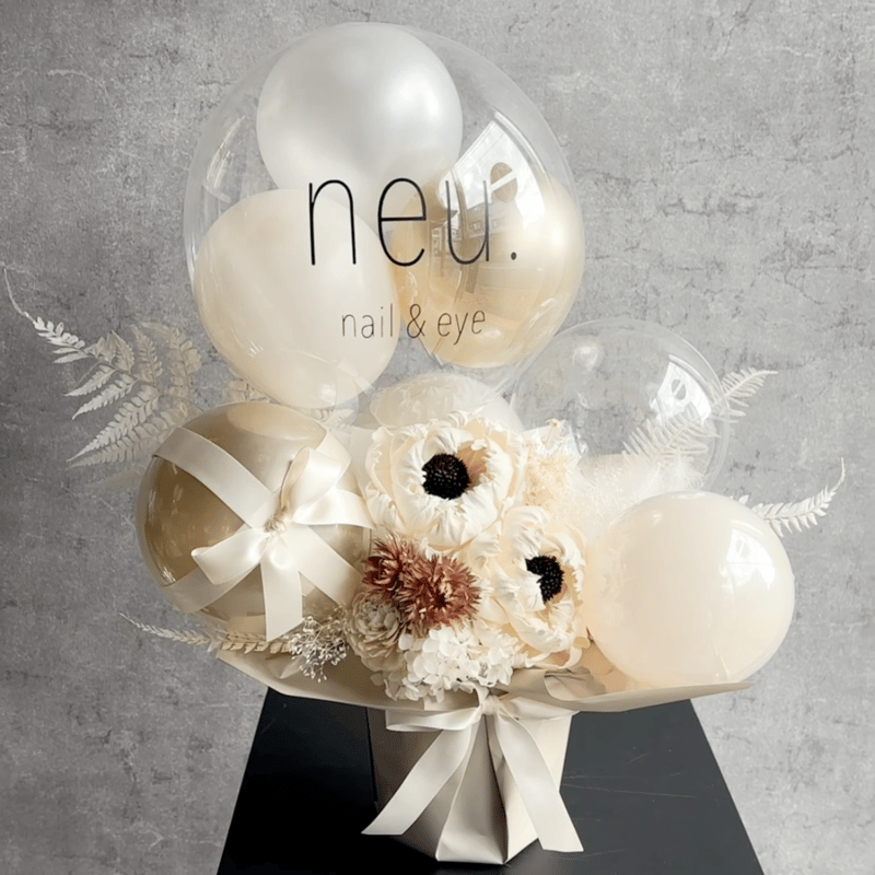 ゴールドくすみ系バルーンギフトMサイズ | ERIE BALLOON