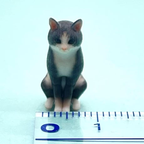 1/18 サバシロ　猫　ネコ　フィギュア　ミニチュア　1/64より大　ミニカーに