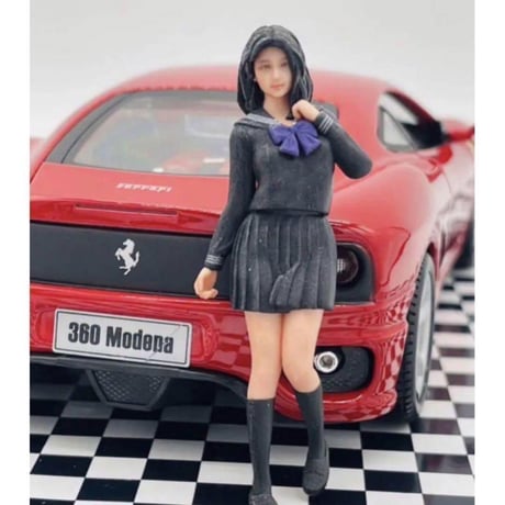 1/24 JK1 女子高生　フィギュア　完成品　リアルフィギュア　ミニカーに　ミニチュアイメージ　リアルフィギュア