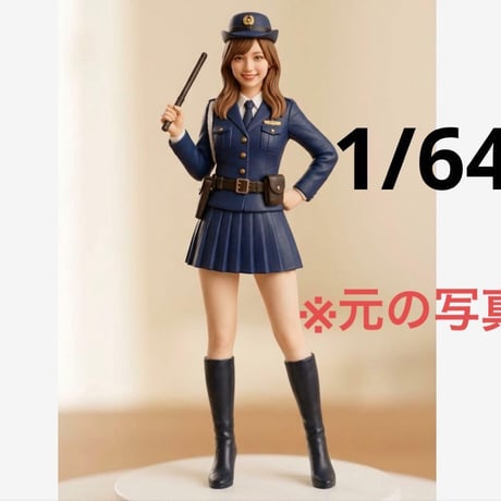 1/64 婦人警官　フィギュア　ミニカーに　ジオラマ　トミカに　ミニチュア