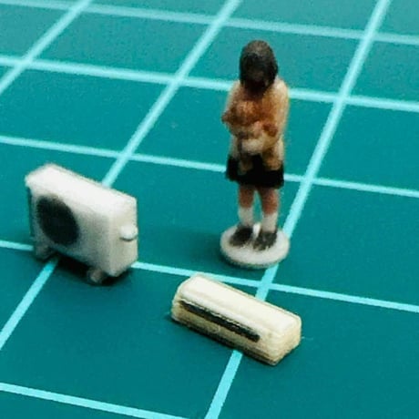 Nゲージ　エアコン　室外機　ミニチュア　鉄道模型　フィギュアに　1/64より小 1/150 ジオラマ　レイアウト