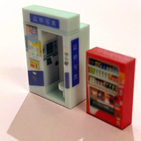 HOゲージ　1/80 証明写真機　自販機立体タイプ　フィギュアに