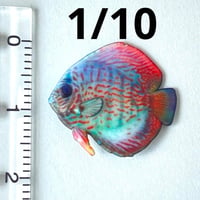1/10 ミニチュア　熱帯魚　ディスカス　フィギュア　魚　完成品　ドールハウスに