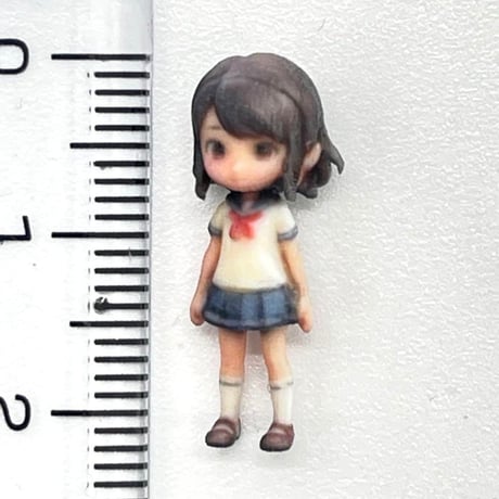 1/64 3DA-JK-001 フィギュア　女子高生　ミニカーに　完成品　ジオラマに　セーラー服　３D