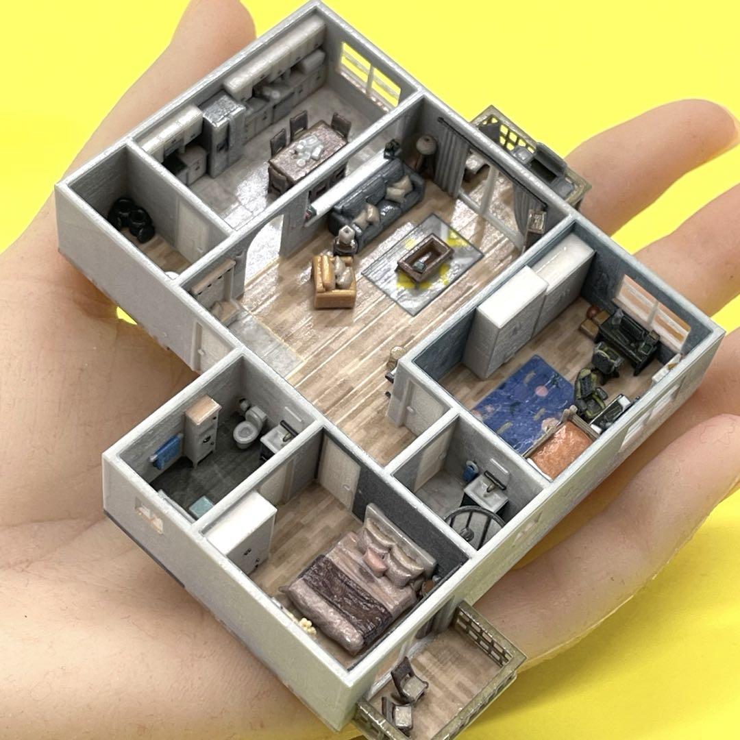 Nゲージ 住宅模型 ジオラマ ミニミニドールハウス ドールハウス 完成品