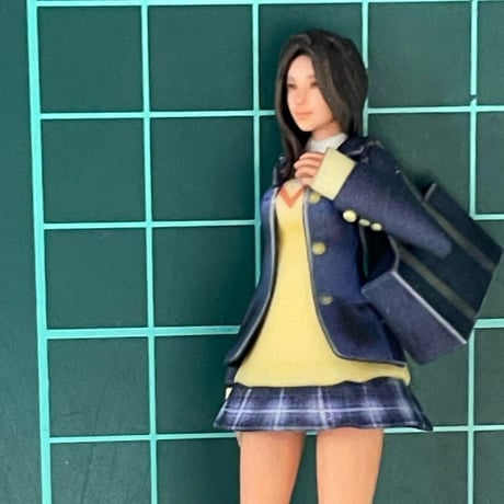 1/24 JK 制服　女子高生　フィギュア　完成品　リアルフィギュア　ミニチュアイメージ　完成品　ドールハウスに　　ミニカーに