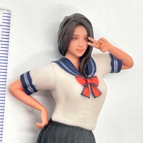 完成品　1/18 JK 5T フィギュア　女子高生　ミニカーに　リアルフィギュア　ミニチュア