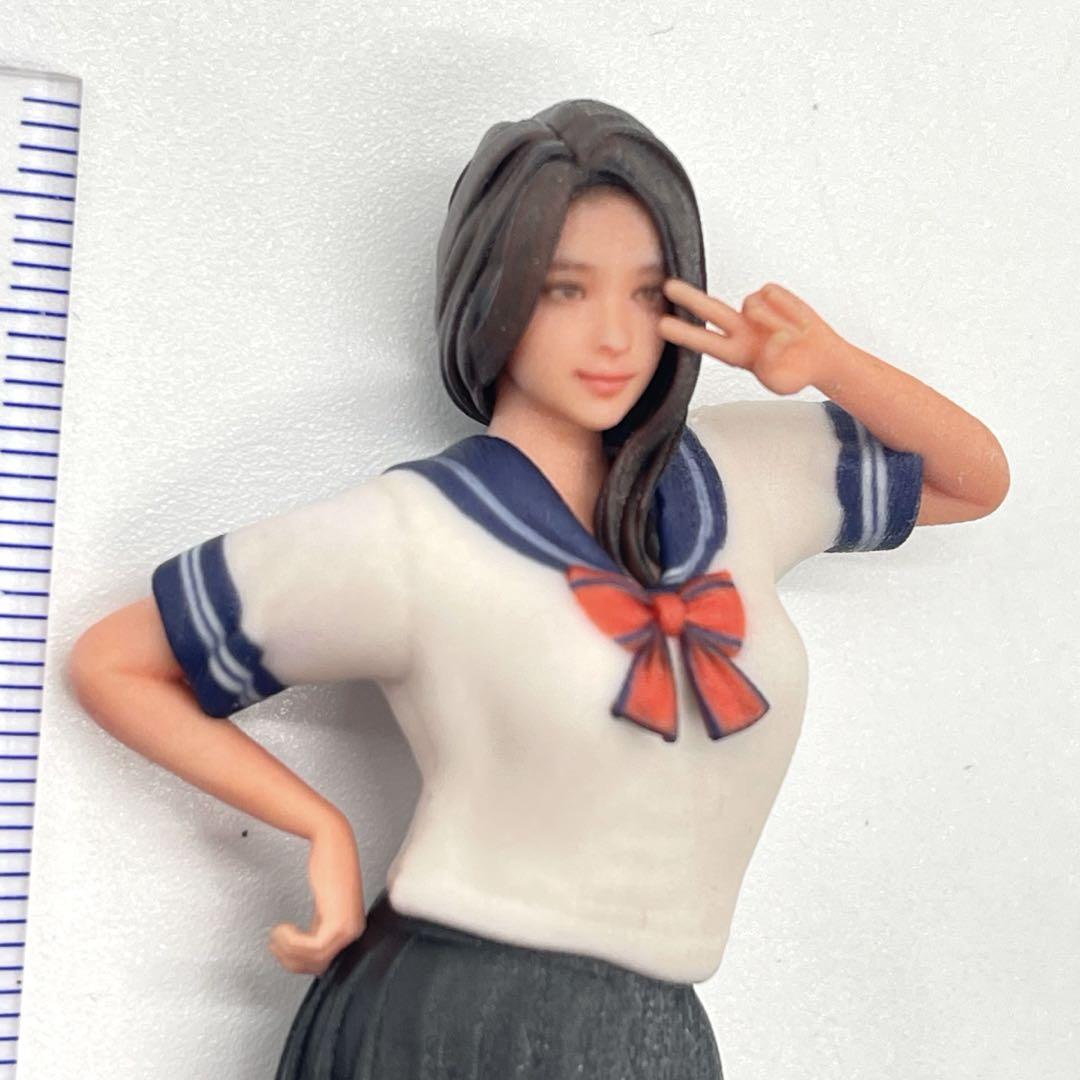 完成品 1/18 JK 5T フィギュア 女子高生 ミニカーに リアル