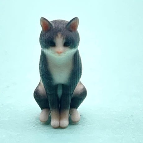 1/18 サバシロ　猫　ネコ　フィギュア　ミニチュア　1/64より大　ミニカーに