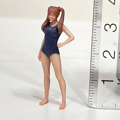 1/43 フィギュア　ツインテール　水着　1/64より大　ミニカーに　ジオラマ