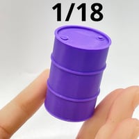 1/18 ドラム缶　紫　ミニチュア　フィギュアに　ミニカーに　1/64より大