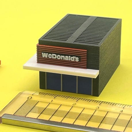 Zゲージ　ハンバーガーショップ　ミニチュア　フィギュア　1/64より小　鉄道模型　ジオラマ　レイアウト　住宅模型