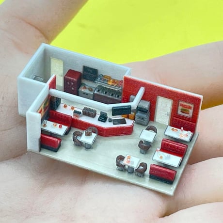 1/220 Zゲージ　ダイナー　ミニチュア　フィギュア　1/64より小　住宅模型