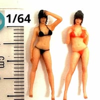 完成品 1/64 水着女性 フィギュア ミニカーに ジオラマに