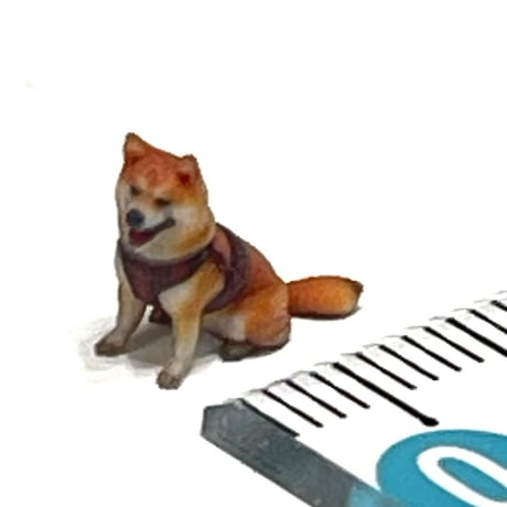 1/64 柴犬　犬　フィギュア　完成品　ミニカー　トミカ　ジオラマに　精密　リアルフィギュア　ミニチュアイメージ
