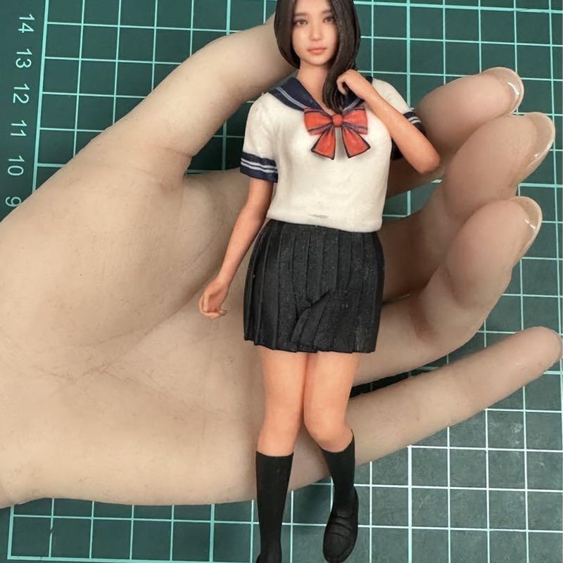 完成品 1/12 jk5 女子高生 フィギュア ミニカーに リアルフィギュア ミニチュア ３D...