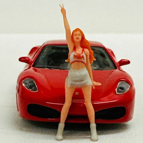 1/64 オーシャンコスモス　0004　チアリーダー　フィギュア　ミニカーに　ジオラマに
