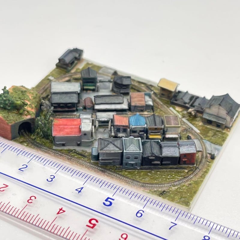 横幅7cm ミニチュア 鉄道模型 ジオラマ Nゲージより小 食玩フィギュア