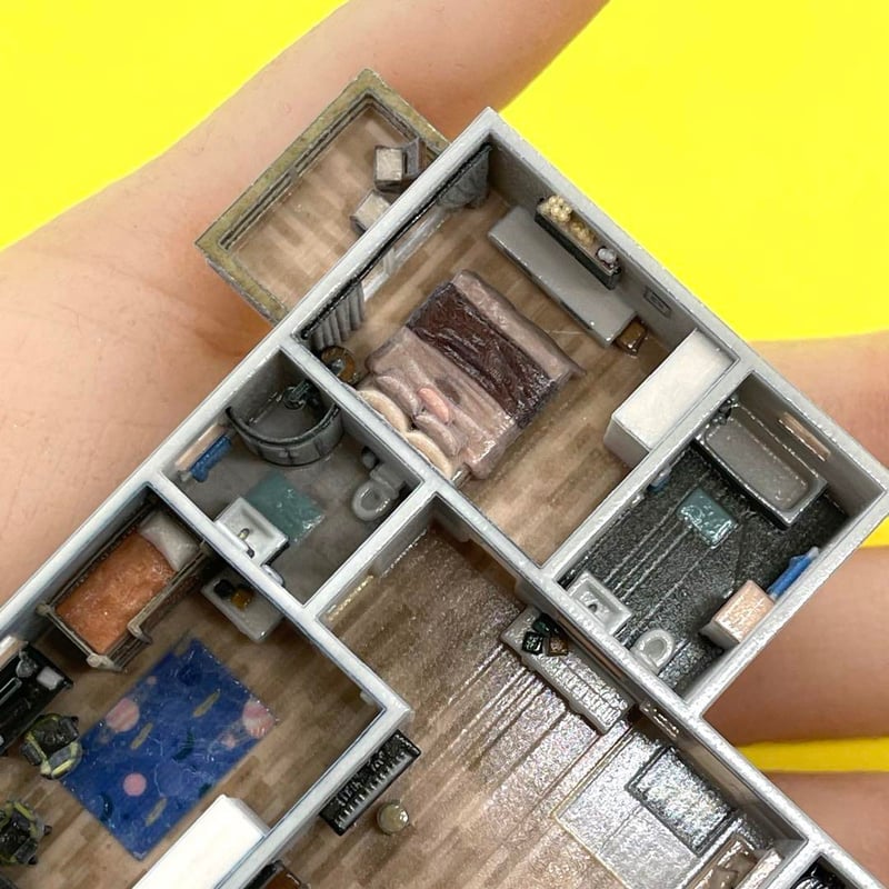 Nゲージ 住宅模型 ジオラマ ミニミニドールハウス ドールハウス 完成品