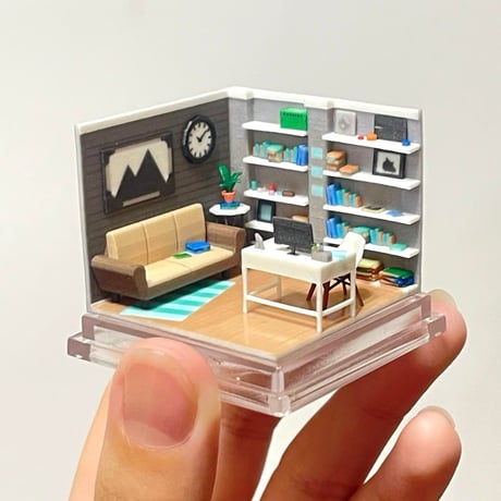 ミニチュア　ドールハウス　住宅模型　1/80 1/64 フィギュアに　ジオラマ　ミニチュアハウス　完成品