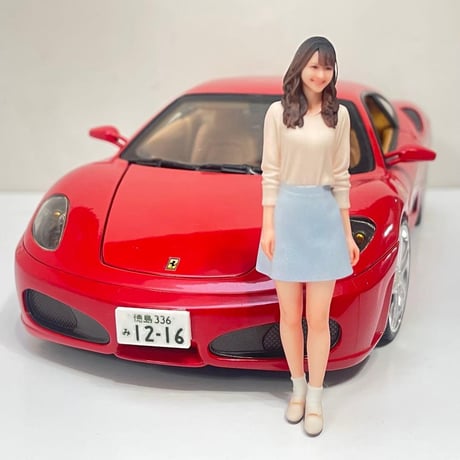 1/18 フィギュア　可愛いお姉さん　ミニチュア　ミニカーに　1/64より大