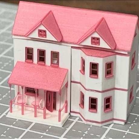 ミニチュア　3D ドールハウス　住宅模型　ジオラマ　タイニーハウス　リーメントに　ミニミニドールハウス　完成品