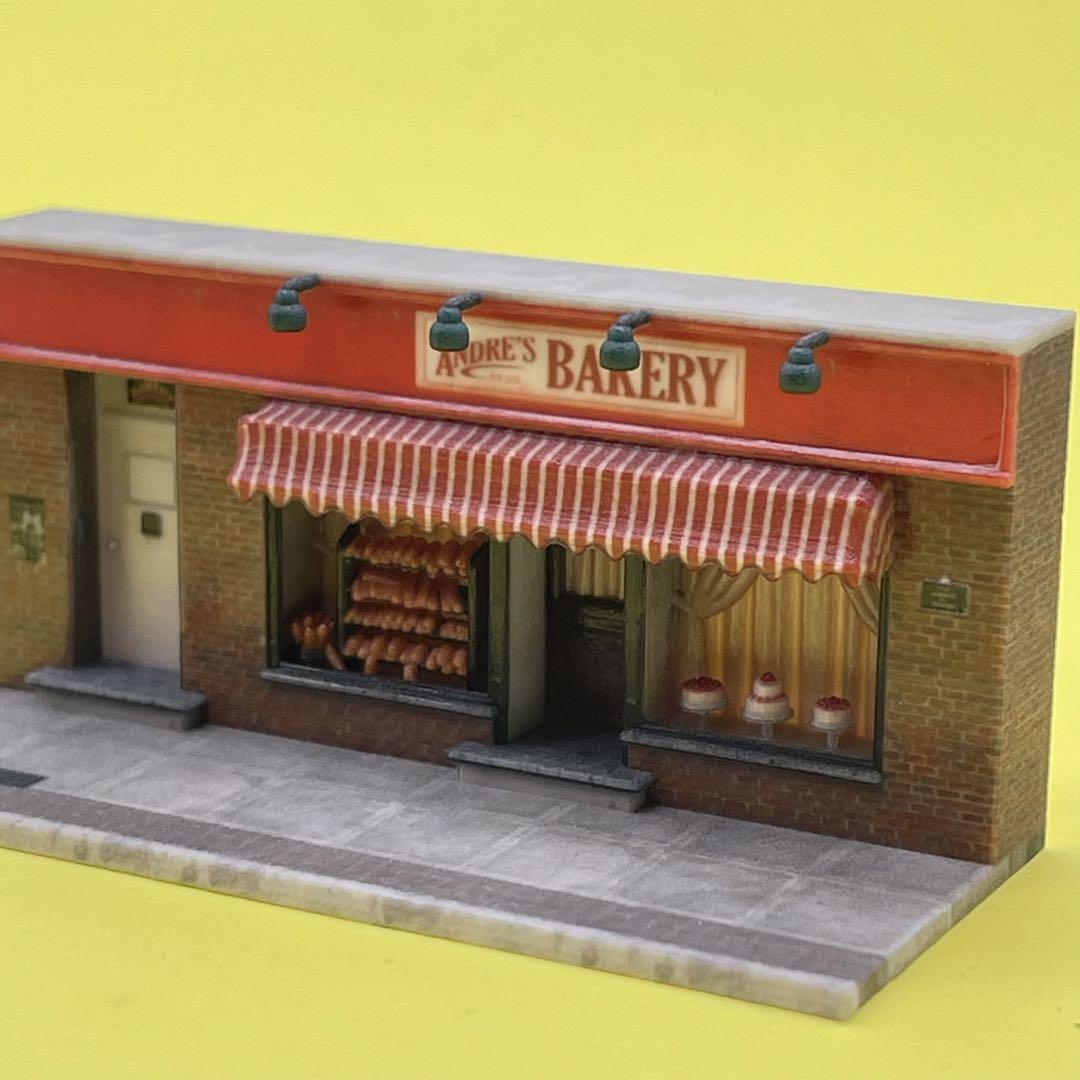 Nゲージ　パン屋　ミニチュア　建物　ジオラマ　フィギュアに　1/64より大 Nゲージ パン屋 ミニチュア 建物 ジオラマ フィギュアに