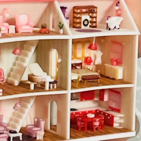 ミニチュア　ドールハウス　ミニミニドールハウス　リカちゃんに　完成品　住宅模型
