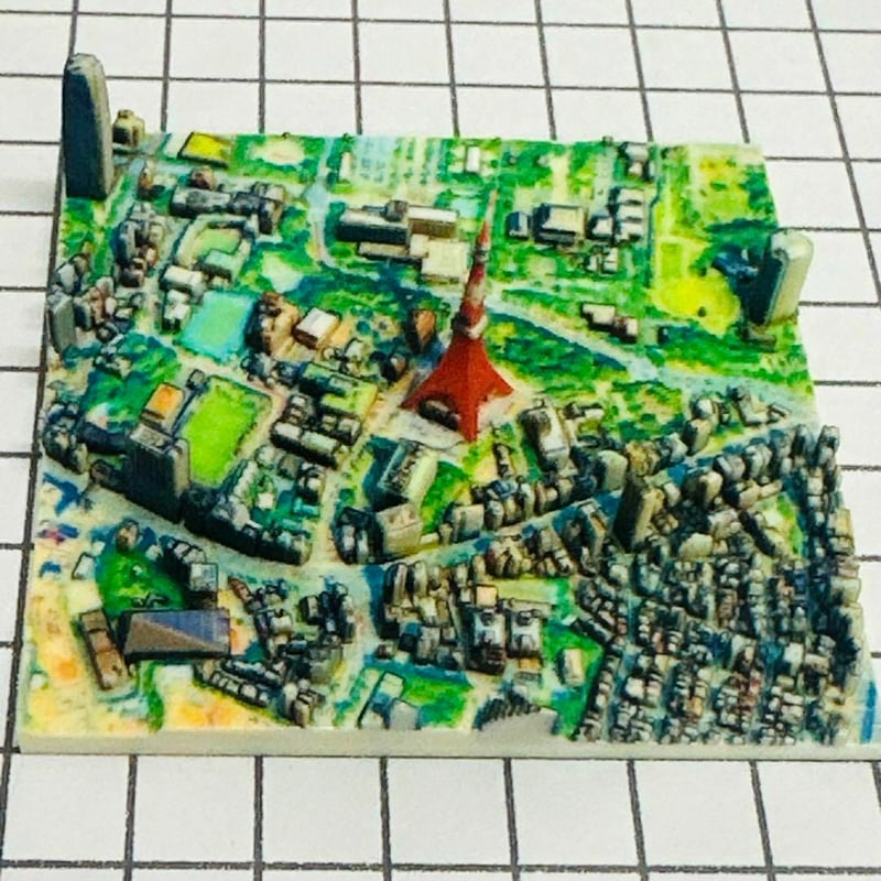 ミニチュア 東京タワー周辺 港区 3D地図 ジオラマ フィギュア 1 ミニチュア 東京タワー周辺 港区 3D地図 ジオラマ フィギュア 1