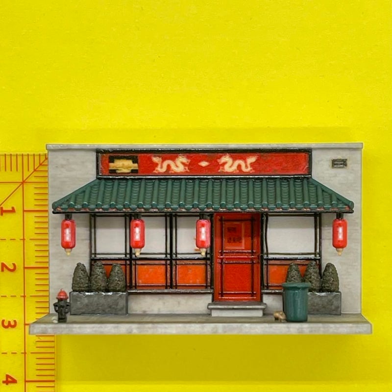 Nゲージ　1/150 中華料理店　ミニチュア　フィギュアに　1/64より小 Nゲージ 1/150 中華料理店 ミニチュア フィギュアに 1/64より小