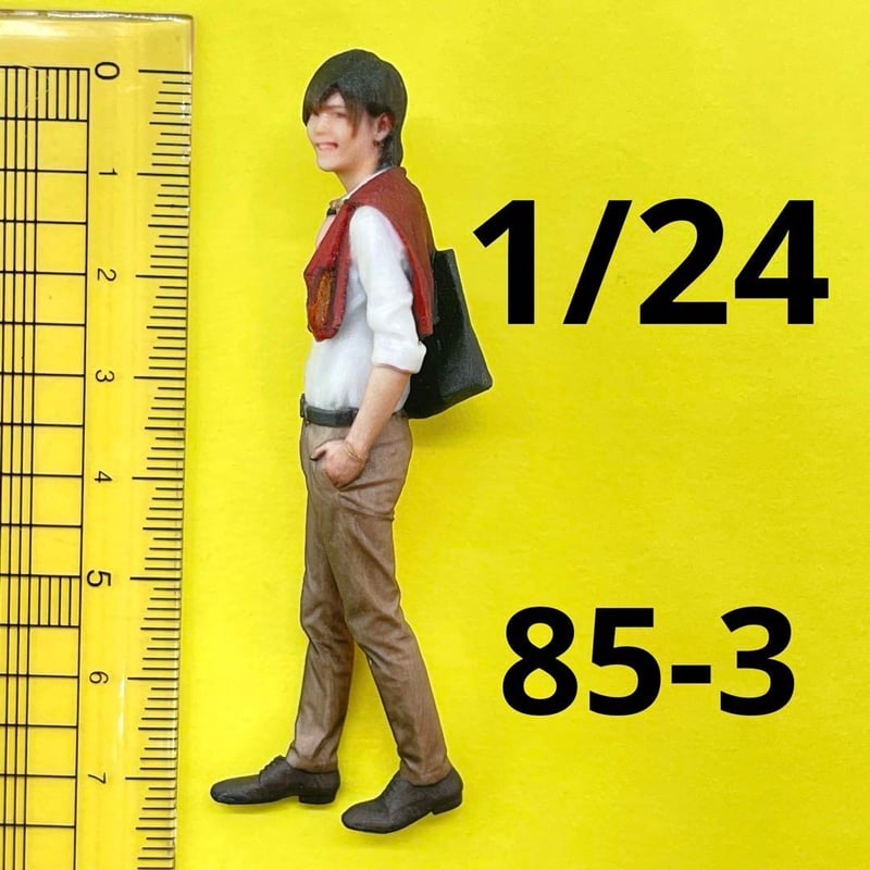 1/24 85-3 男性 フィギュア 完成品 1/64より大 ミニカーに ミニチュア