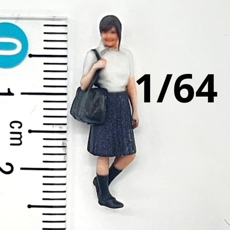 1/64 女子高生　フィギュア　ミニチュア　ミニカー　ジオラマ　3Dフィギュア
