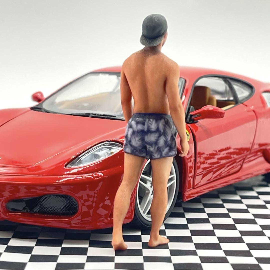 1/24 高校生男女　フィギュア二体　完成品　1/64より大 1/24 NU-1384 フィギュア 男性 完成品 ミニカーに 1/64より大