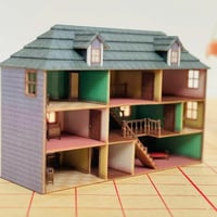 ミニチュア　ミニミニドールハウス4cm フィギュアに　ドールハウスに　リカちゃん