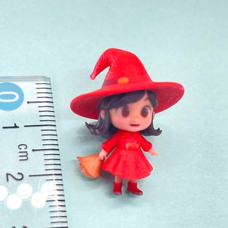 1/43 3DA-MJ-001 魔女　赤　フィギュア　美少女　ジオラマに　ミニカーに　ミニチュアイメージ