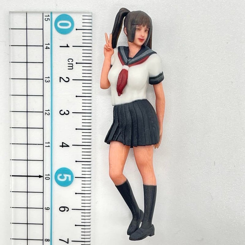 jk2★1/18★フィギュア★ミニカーに　完成品　1/64より大 完成品 1/12 jk5 女子高生 フィギュア ミニカーに 1/64より大 の