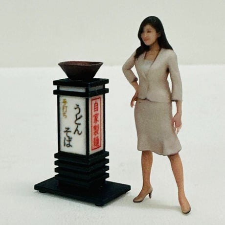 1/43 看板　うどん　そば　ミニチュア　フィギュアに　ジオラマ　フィギュアに
