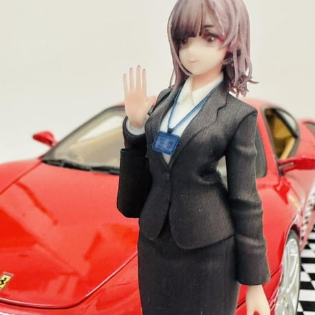 1/18★女の子★スーツ★フィギュア　リアルフィギュア　ミニチュアイメージ　★完成品★ジオラマに★