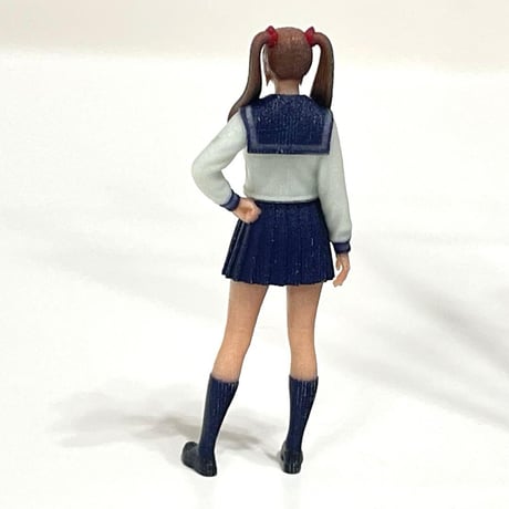 1/64 ツインテール　JK フィギュア　トミカに　ミニカーに　セーラー服