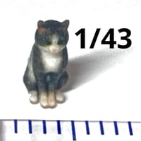 1/43 猫　完成品　フィギュア　ねこ　ネコ　フィギュア　ミニチュア　1/64より大