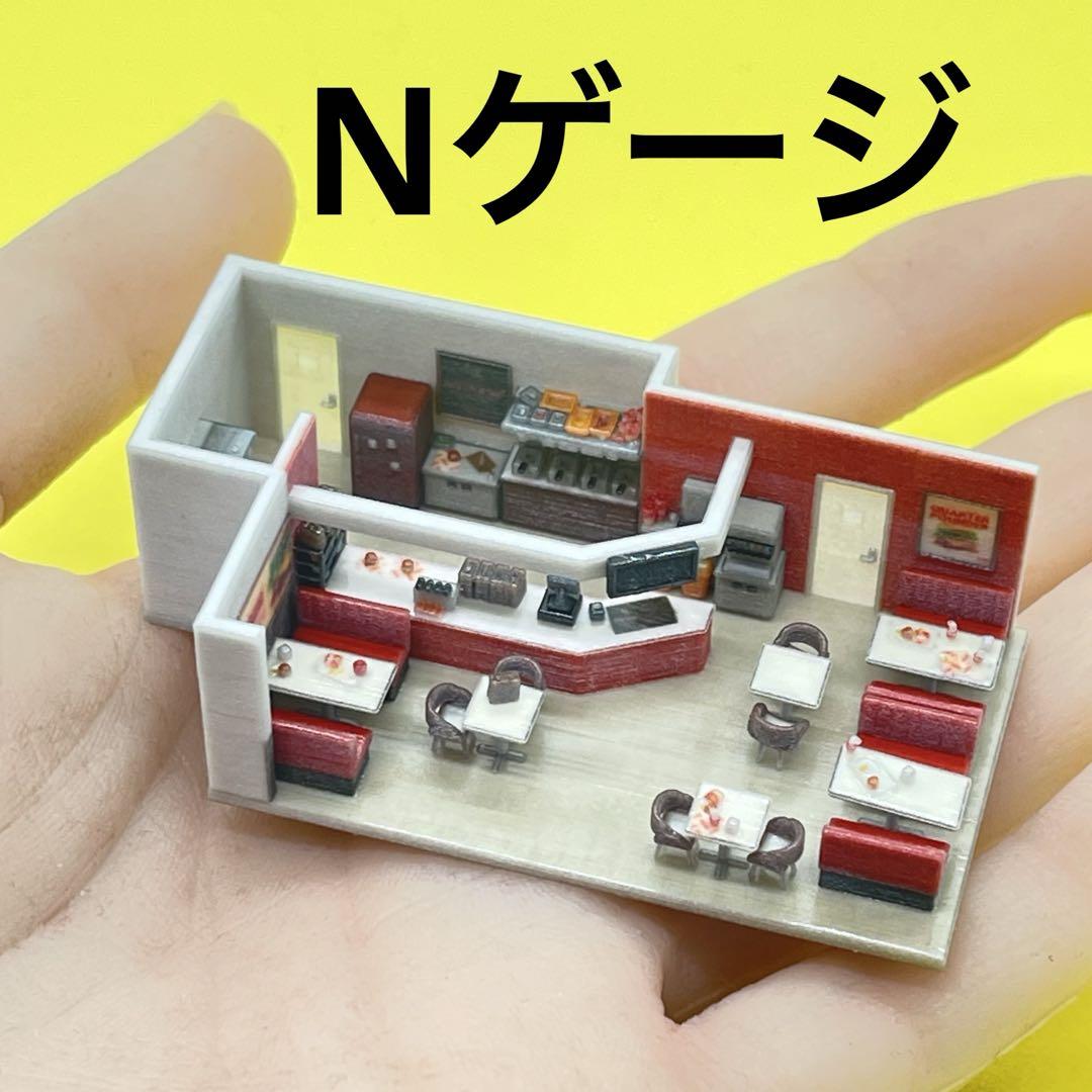 Nゲージ　ダイナー　ミニチュア　　フィギュア　1/64より小　ジオラマ　住宅模型 Nゲージ ダイナー ミニチュア ジオラマ フィギュア 1/64より小 住宅