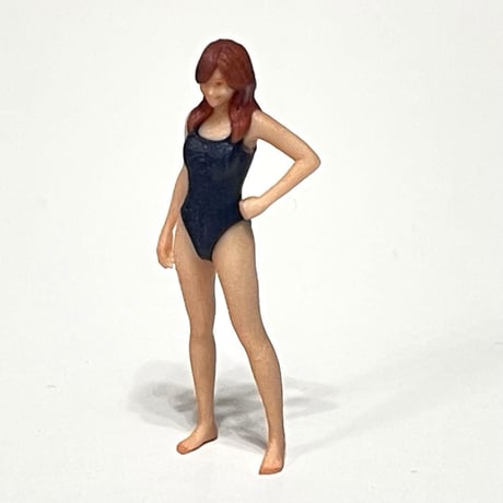 1/64 水着S フィギュア　ミニカー　ジオラマ　トミカに　ミニチュア　完成品 リアルフィギュア　ミニチュアイメージ　３Dフィギュア