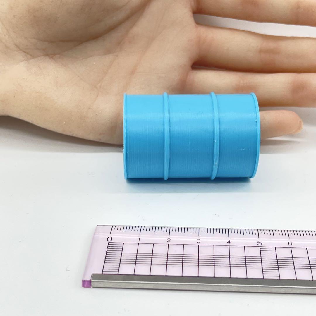 1/18 ドラム缶 水色 ミニチュア フィギュアに ドールハウスに 完成品