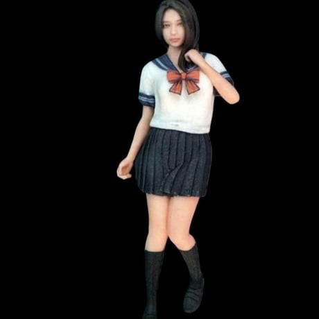 1/18★JK5★女子高生★フィギュア★リアルフィギュア★ミニカーに★ミニチュアイメージ　リアルフィギュア　完成品　ドールハウスに　ジオラマに　３D