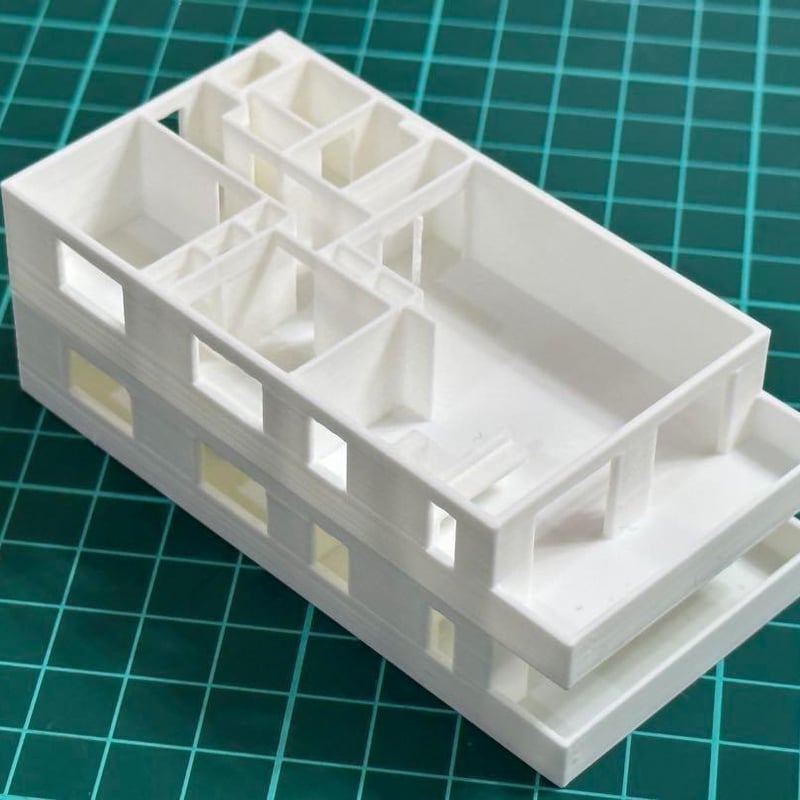 1/150 Nゲージ　マンション　住宅模型　フィギュアに　1/64より小 Nゲージ☆マンション2軒☆鉄道模型☆住宅模型☆フィギュアに☆1