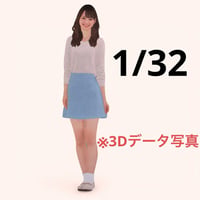 1/32 可愛いお姉さん　フィギュア　ミニカーに　1/64より大