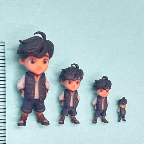 1/43 1/64 1/80 1/150 3DA-BY-001 フィギュア4体　リアルフィギュア　完成品　ミニチュアイメージ　ミニカーに　ジオラマに